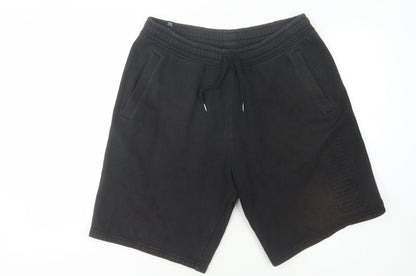 Puma Men's Black Sweat Shorts, Size L, Gym Wear