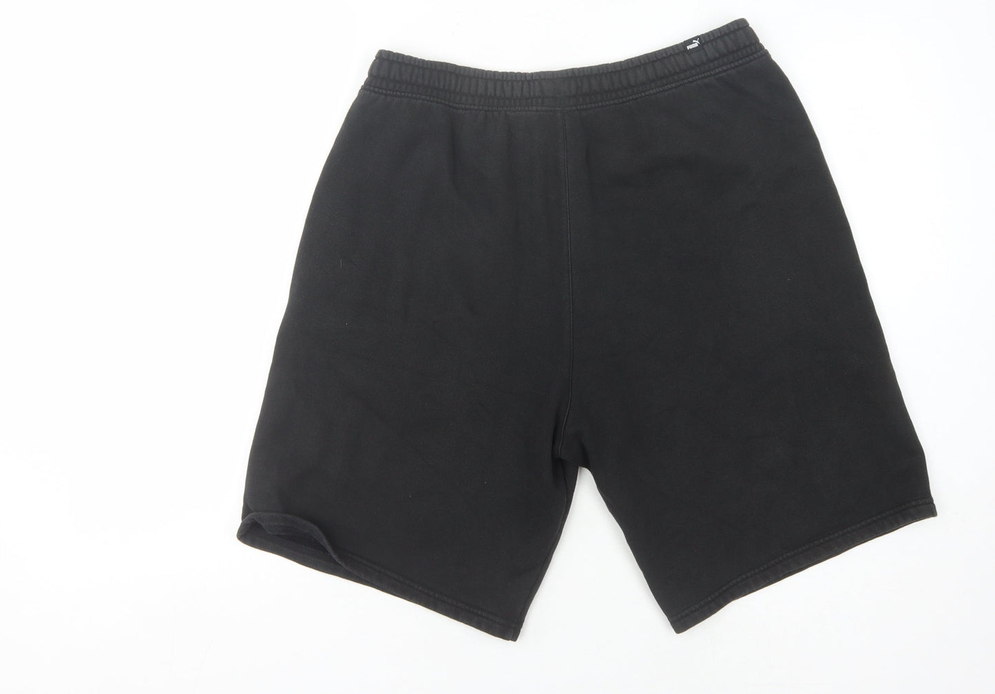Puma Men's Black Sweat Shorts, Size L, Gym Wear