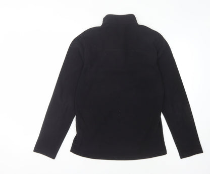 Quechua Black XS Unisex Zip Fleece Sweatshirt