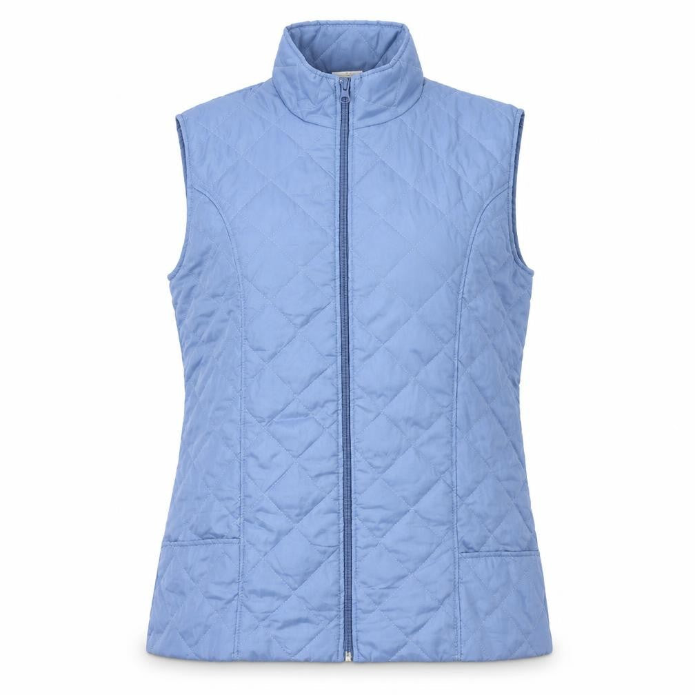 Womens UK Size M Anne de Lancay Blue Quilted Coat