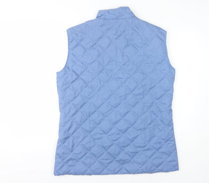 Womens UK Size M Anne de Lancay Blue Quilted Coat