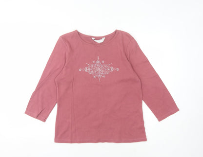 Womens UK Size 14 BHS Pink Basic T-Shirt
