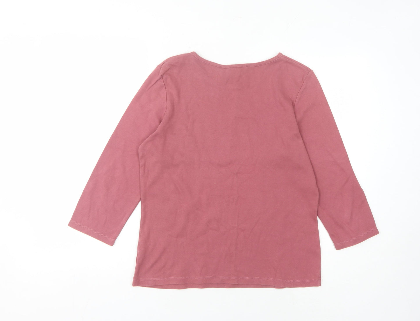 Womens UK Size 14 BHS Pink Basic T-Shirt