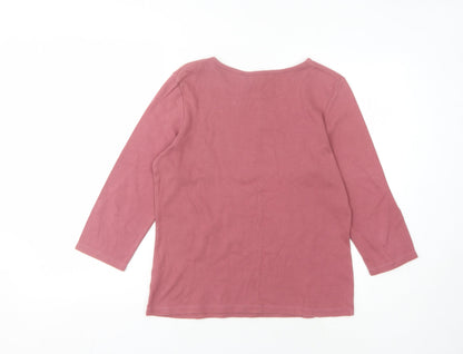 Womens UK Size 14 BHS Pink Basic T-Shirt