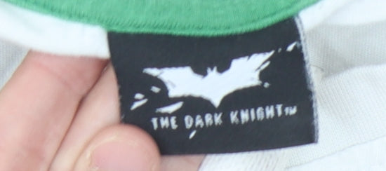The Dark Knight Unisex White Graphic T-Shirt, S