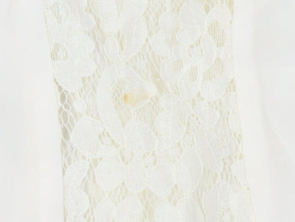 Boden Women's Ivory Lace Blouse Size 14 Short Sleeve