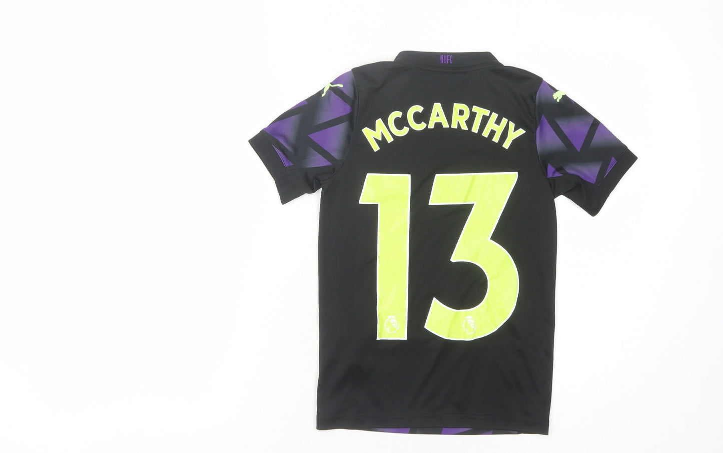 Puma Boys Black Purple Geometric Football Jersey 7-8Y