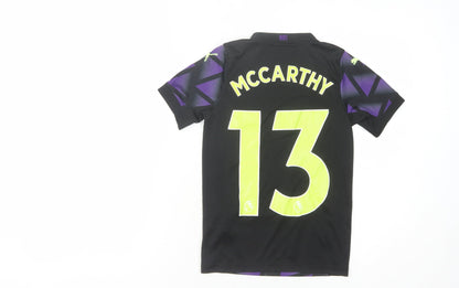 Puma Boys Black Purple Geometric Football Jersey 7-8Y