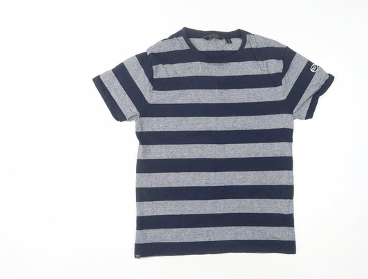 Regatta Men's Blue Striped Crew Neck T-Shirt Size S