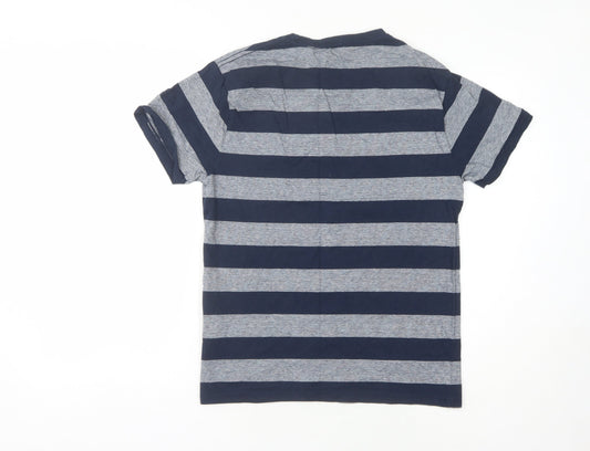 Regatta Men's Blue Striped Crew Neck T-Shirt Size S