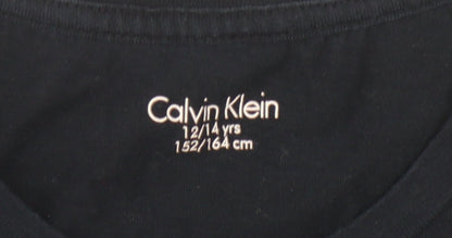 Calvin Klein Boys Black T-Shirt Crew Neck 12-14 Years
