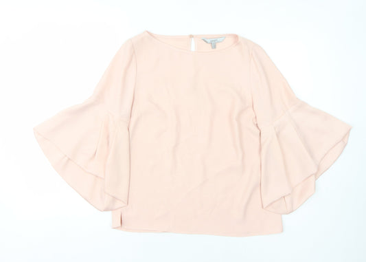 Coast Women's Pink Flared Sleeve Blouse Size 10
