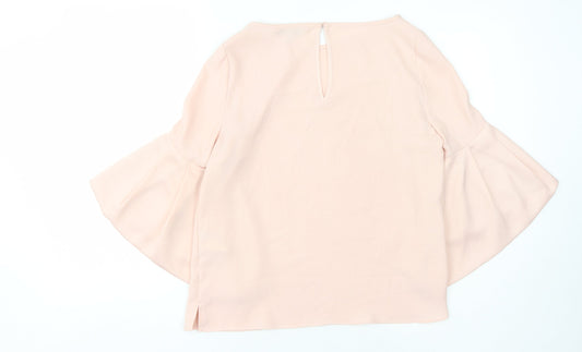Coast Women's Pink Flared Sleeve Blouse Size 10