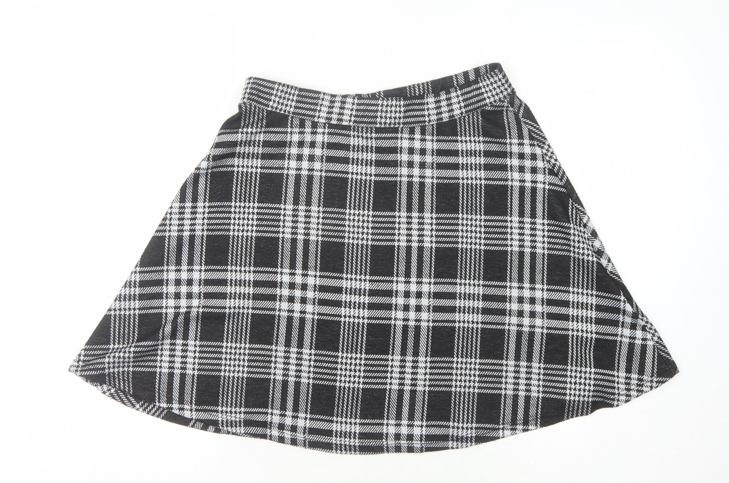 Lipsy Women's Black Check A-Line Skirt Size 14