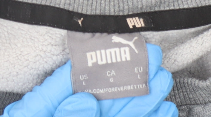 Mens UK Size L PUMA Grey Pullover Sweatshirt