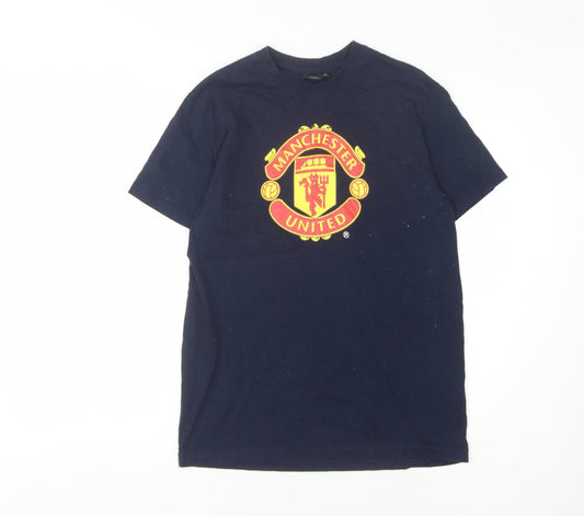 Manchester United Men's Blue M Cotton T-Shirt