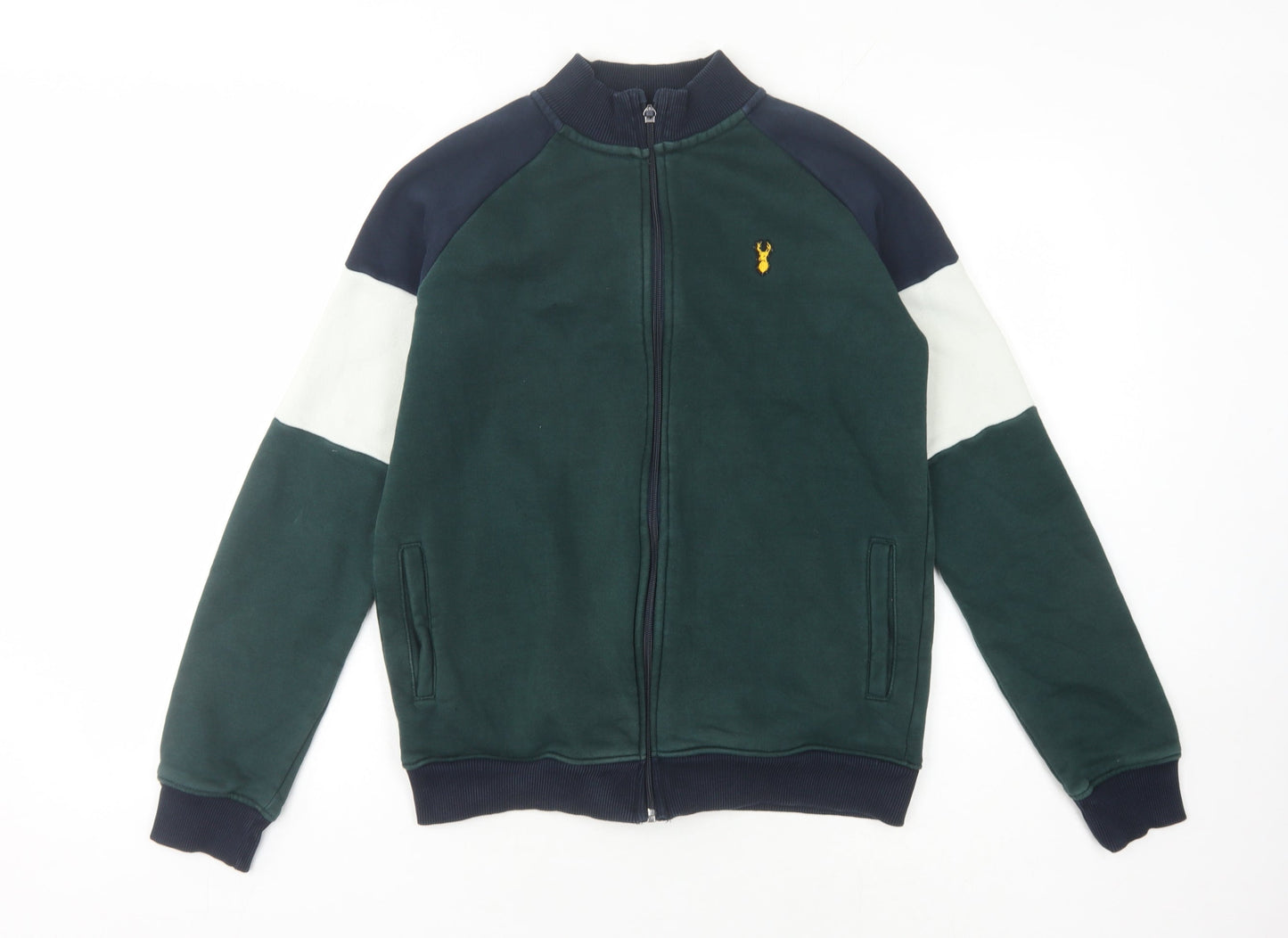 Next Boys Green Colourblock Full Zip Sweatshirt 15 Years