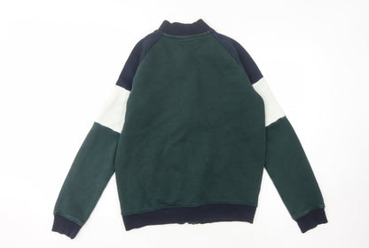 Next Boys Green Colourblock Full Zip Sweatshirt 15 Years