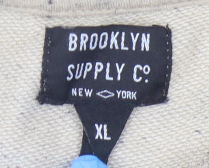 Brooklyn Supply Co. Men's Beige XL Pullover Sweatshirt