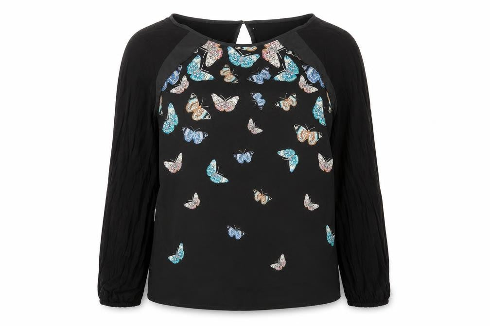 Womens UK Size S Oasis Black  Blouse