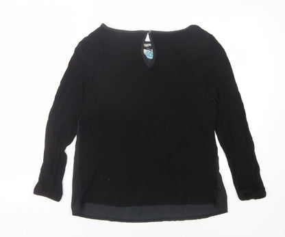 Womens UK Size S Oasis Black  Blouse