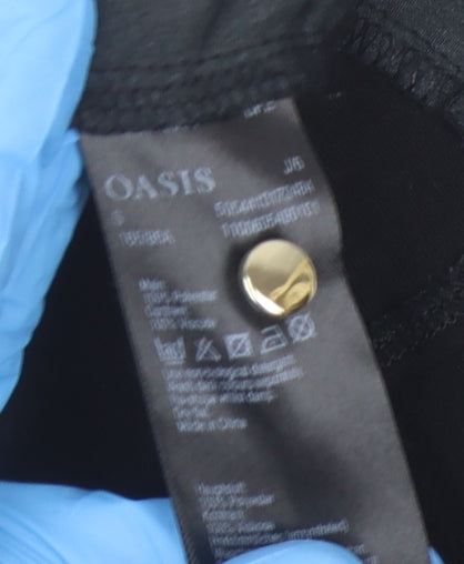 Womens UK Size S Oasis Black  Blouse