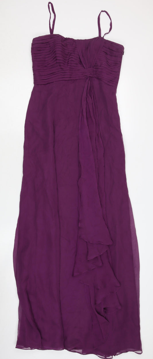 Coast Women Purple Silk Long Formal Dress Size 10