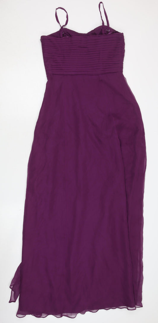 Coast Women Purple Silk Long Formal Dress Size 10
