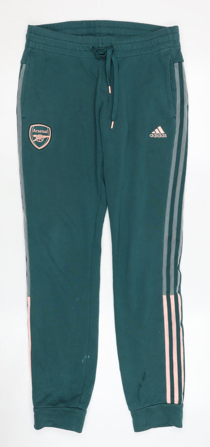Womens UK Size S adidas Regular Fit Jogger Green Trousers