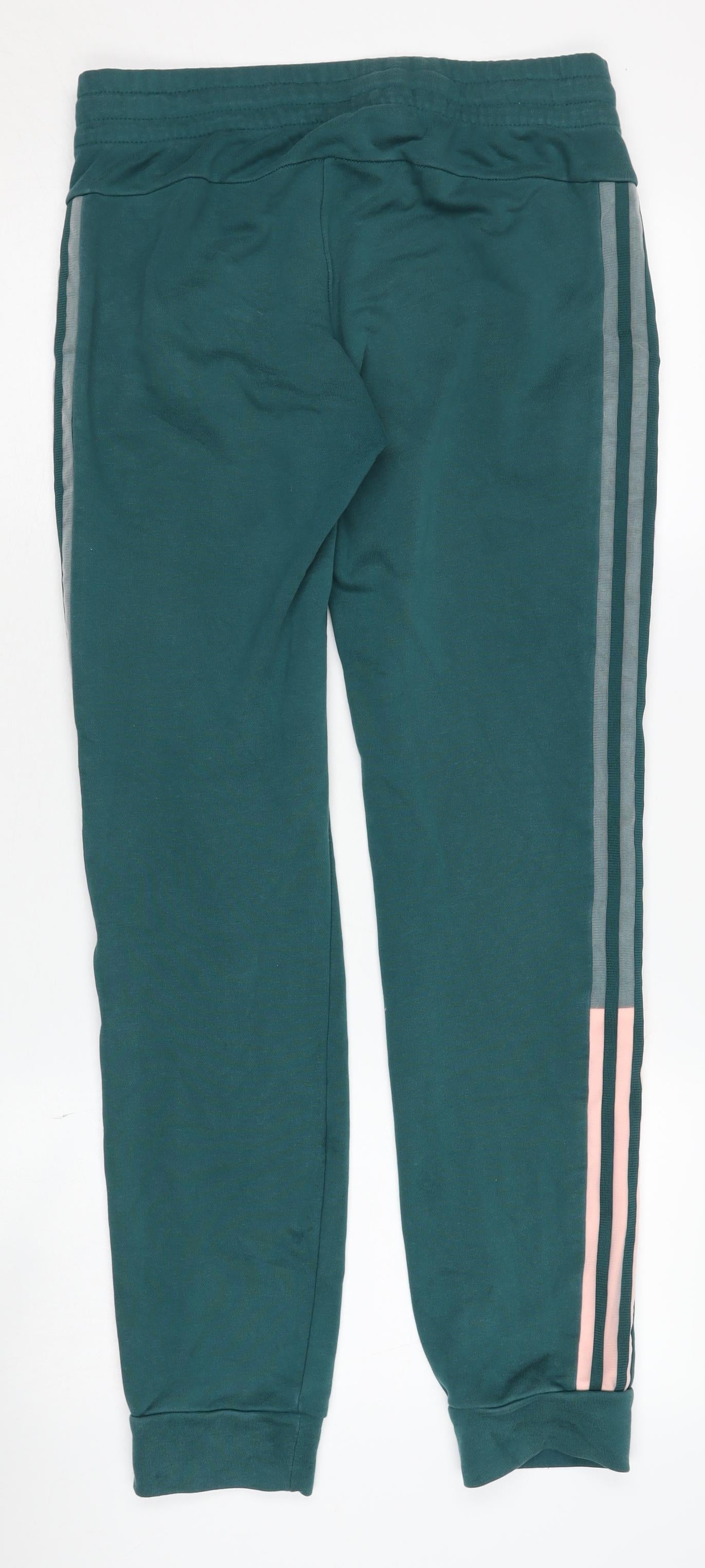 Womens UK Size S adidas Regular Fit Jogger Green Trousers