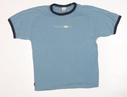Nike Men's Blue Lyocell Crew Neck T-Shirt Size S