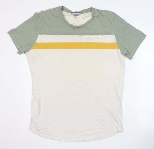 Jack & Jones Men's T-Shirt XL Green Beige
