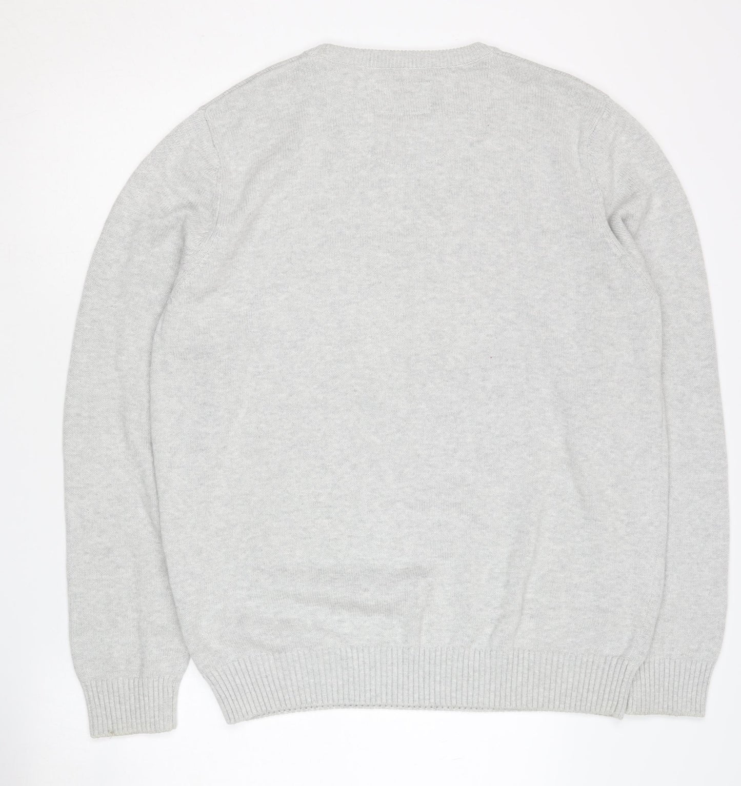 Kromstadt Men's Grey Cotton Pullover Sweater L Casual
