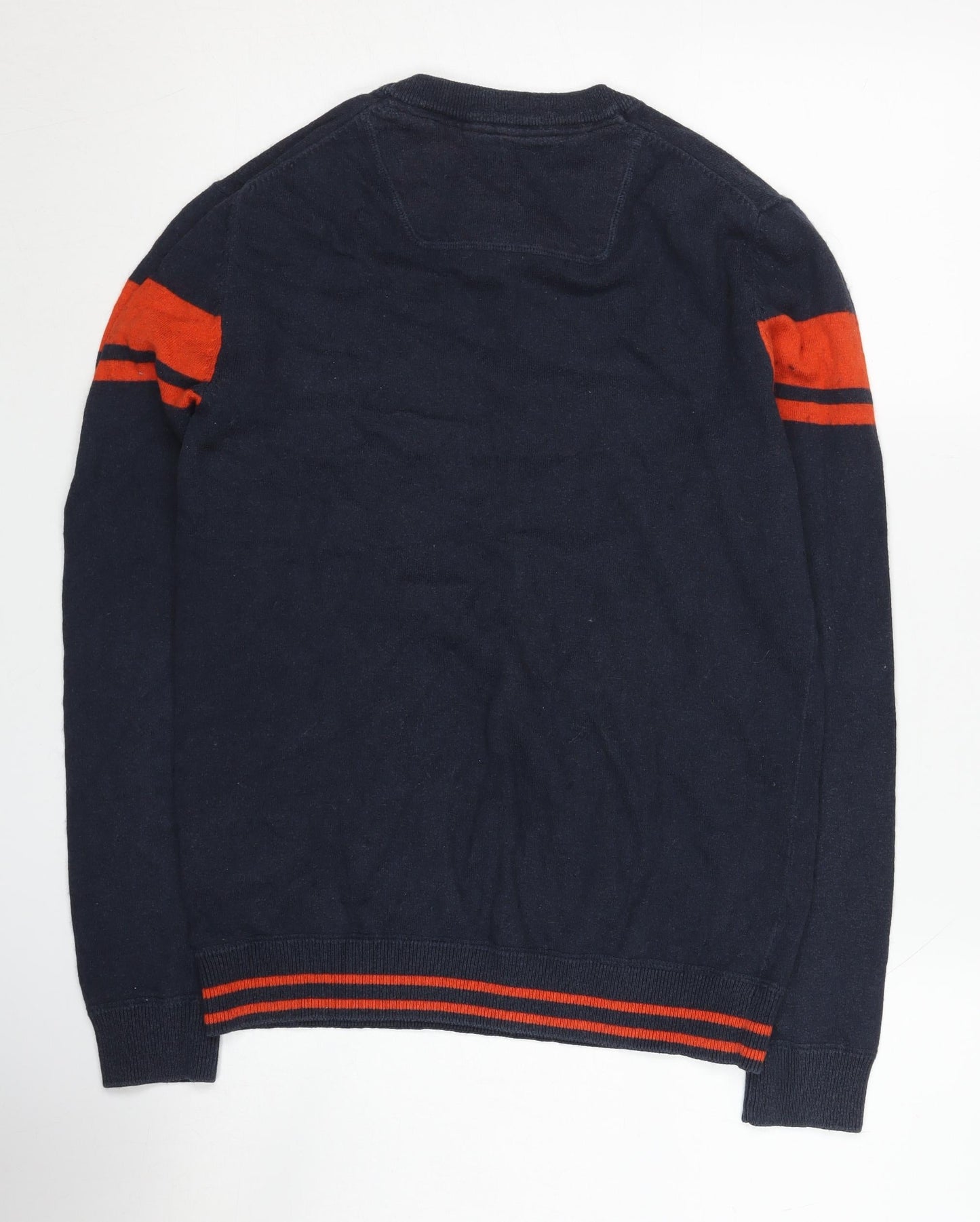 Esprit Men's Blue Pullover Jumper, Size S, Casual Striped