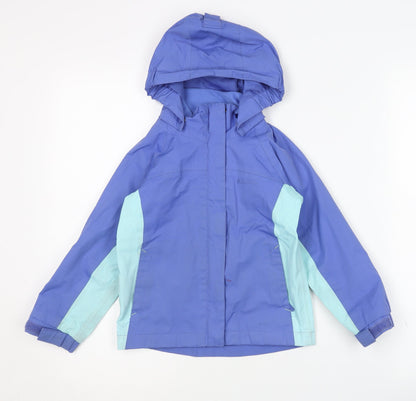 Mountain Warehouse Blue Girls Hooded Jacket 3-4 Years