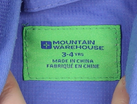 Mountain Warehouse Blue Girls Hooded Jacket 3-4 Years