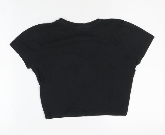 Womens UK Size S Hollister Black Basic T-Shirt
