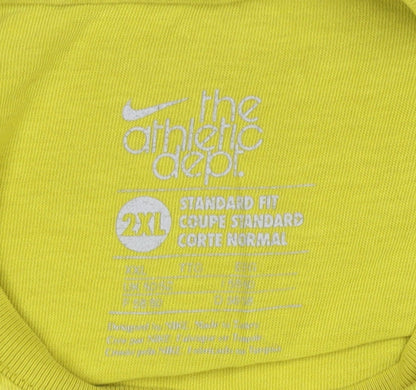 Nike Men's Green Graphic T-Shirt 2XL Sports Fit