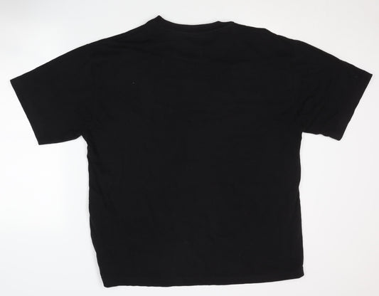 Lee Cooper Black Men's 2XL Flag Graphic T-Shirt