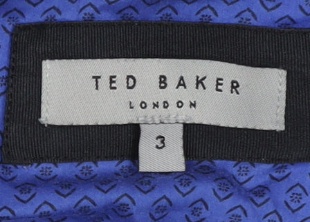 Ted Baker Men's Medium Blue Polo Shirt, Button-Down Collar