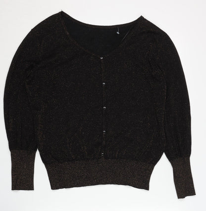 Womens UK Size L Monsoon Black Cardigan Jumper