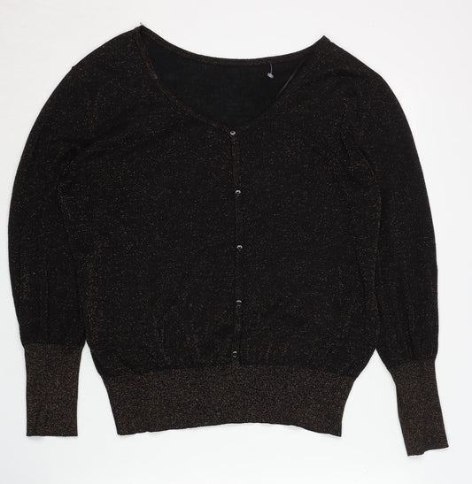 Womens UK Size L Monsoon Black Cardigan Jumper