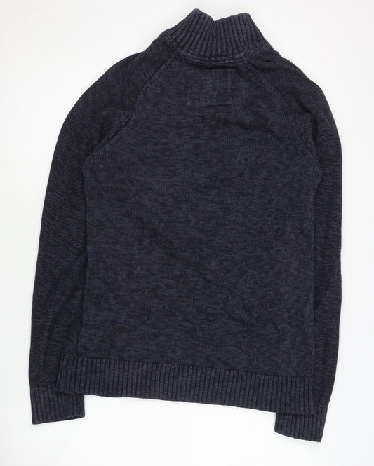 Fat Face Men's Blue Henley Jumper Size S