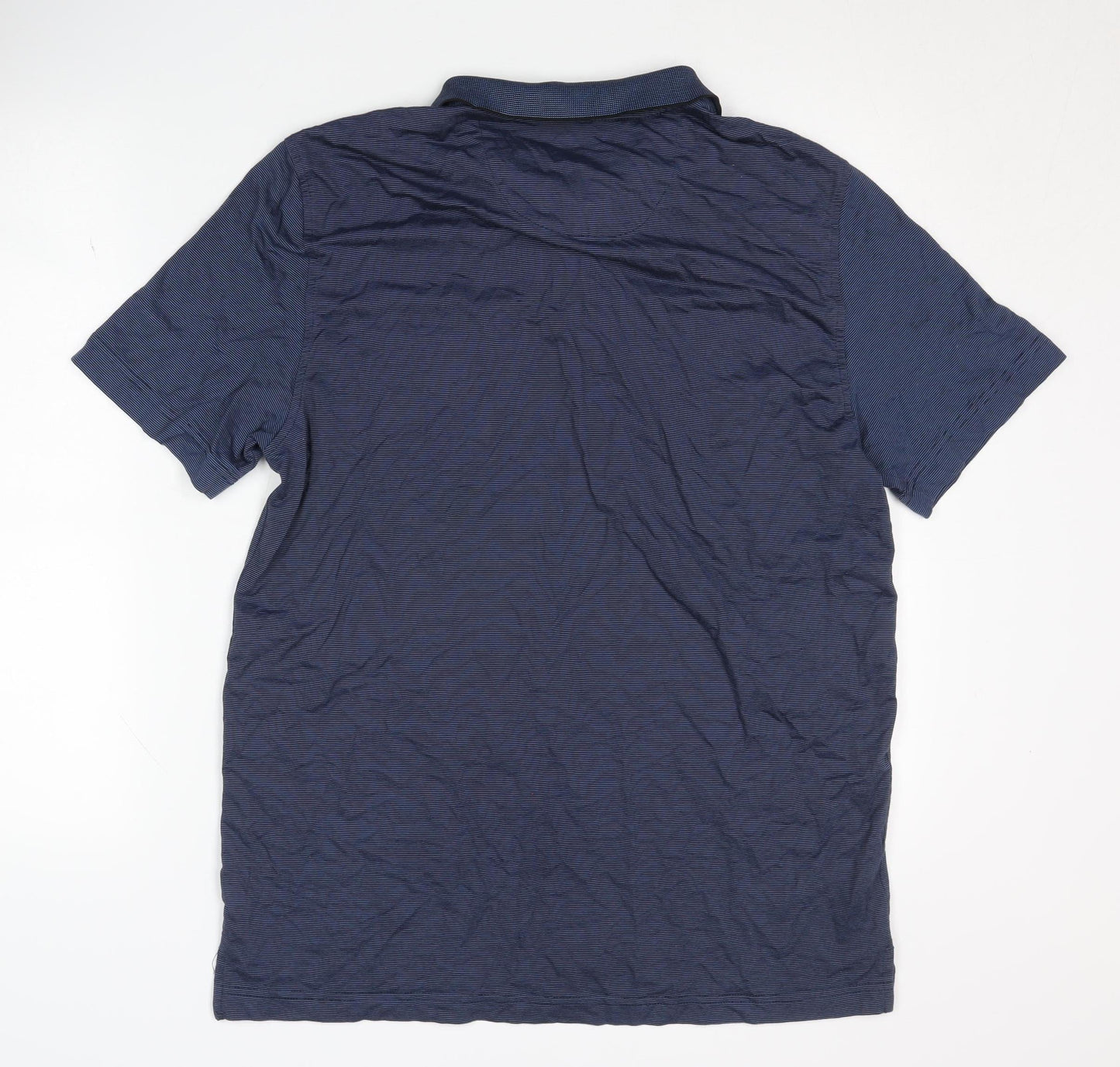 Van Heusen Men's Blue Polo - Size L, Short Sleeve