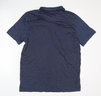 Van Heusen Men's Blue Polo - Size L, Short Sleeve