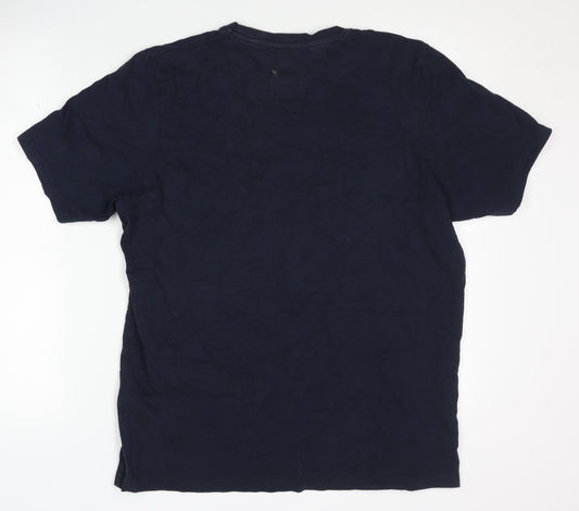 SoulCal & Co Men's Blue Graphic T-Shirt - Size L