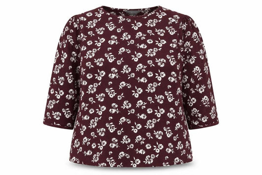 Front view of Principles Women's Red Floral Blouse, size 18