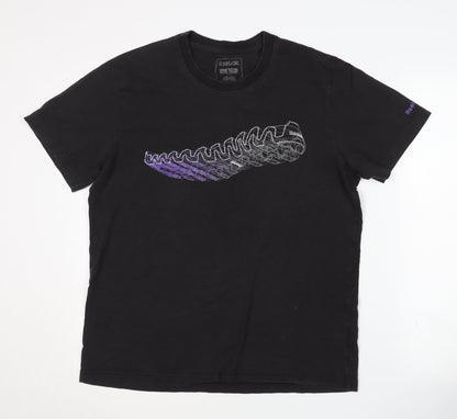 Reebok Men's Black Graphic T-Shirt Size L