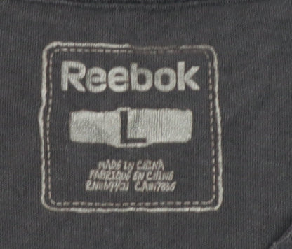 Reebok Men's Black Graphic T-Shirt Size L