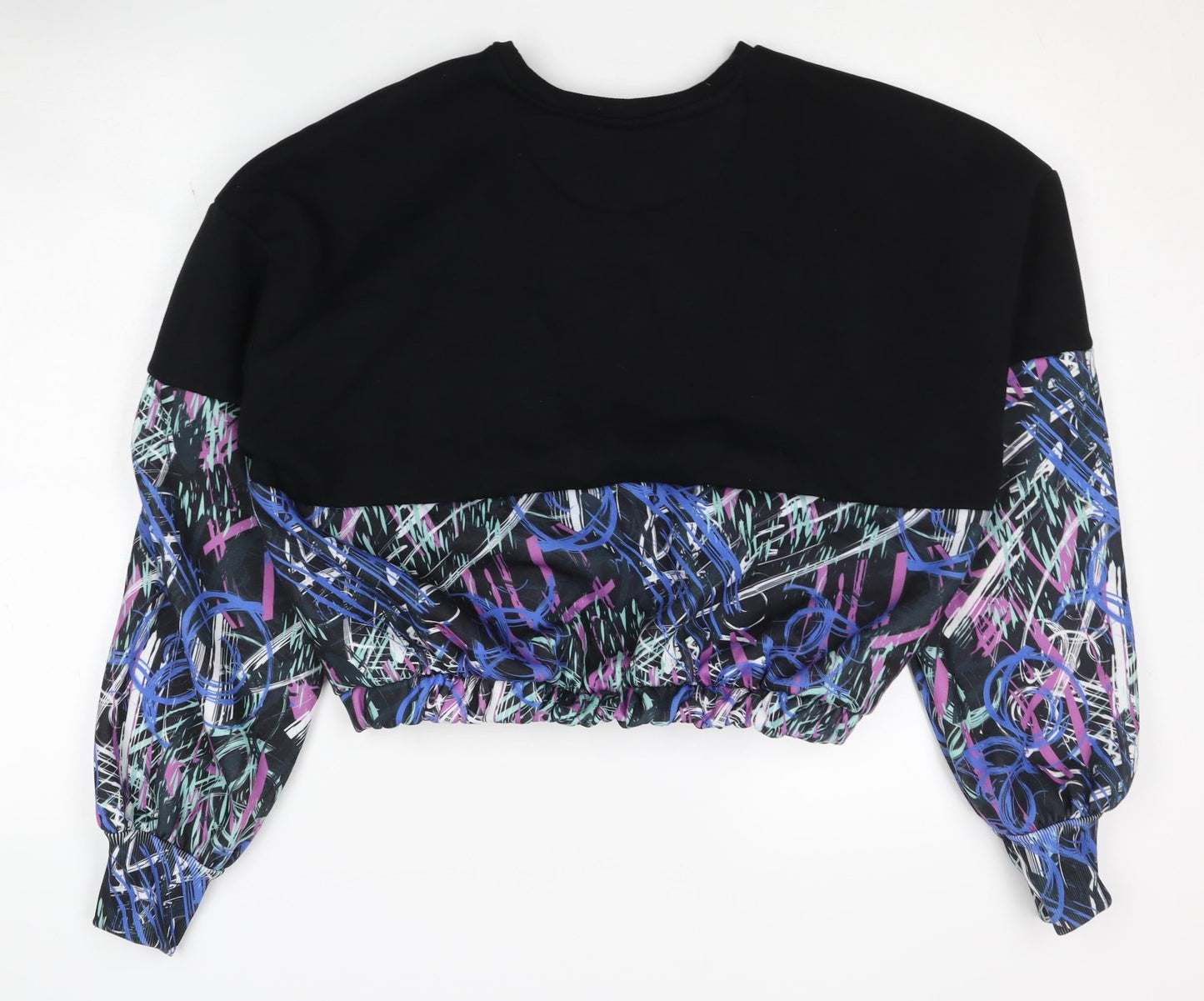 Holyfield Girls Sweatshirt Black Multicoloured Pullover 14-15 Years